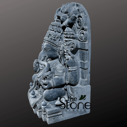 Black Stone Ganesh Murti 2ft