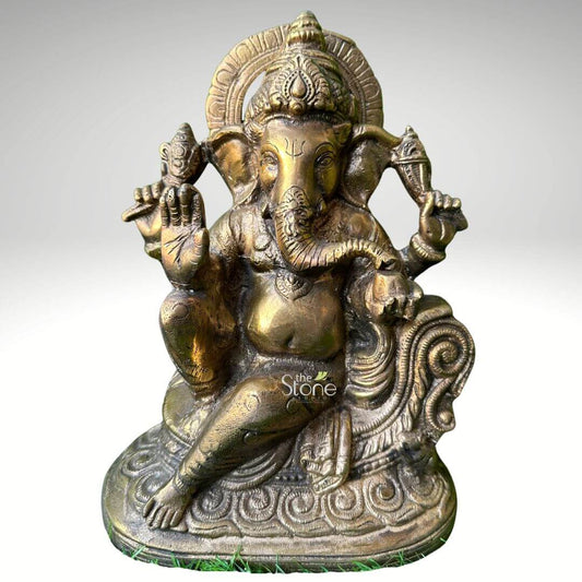 Brass Ganpati Idol 10″