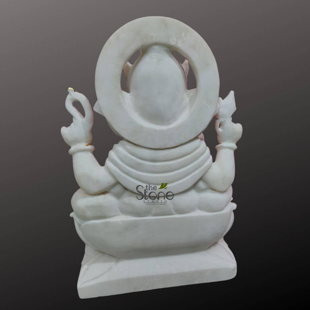 1.5 feet marble ganesha statue