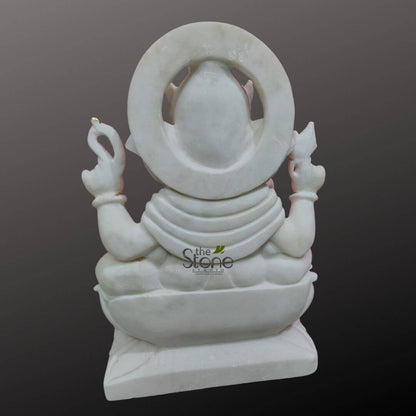 1.5 feet marble ganesha statue