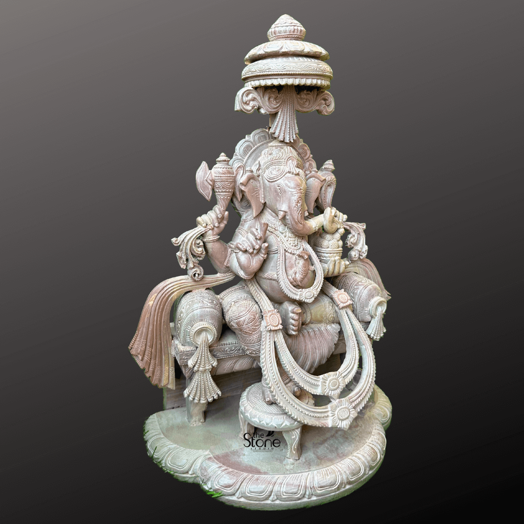 Decorative Ganesha Sitting Statue 18″