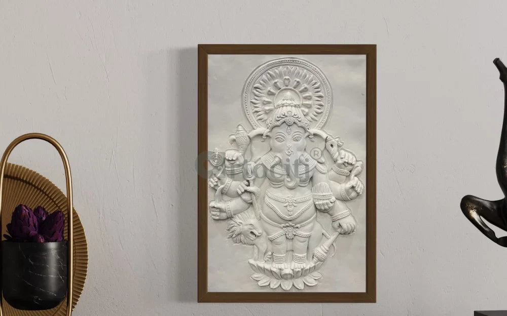 Drishti Ganesha 3D Relief Mural Wall Art