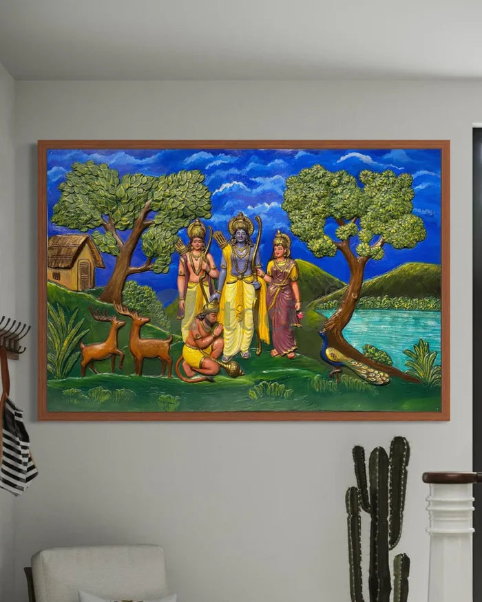 Divine Ram Darbar 3D Relief Mural | 6X4 and 8X5 Feet