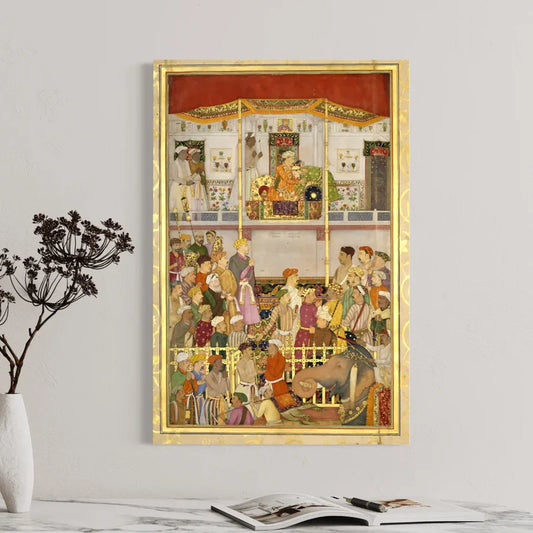 Jahangir Receives Prince Khurram Mughal Canvas Print