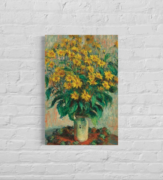 Jerusalem Artichoke Flowers by Claude Monet Canvas Giclee Print