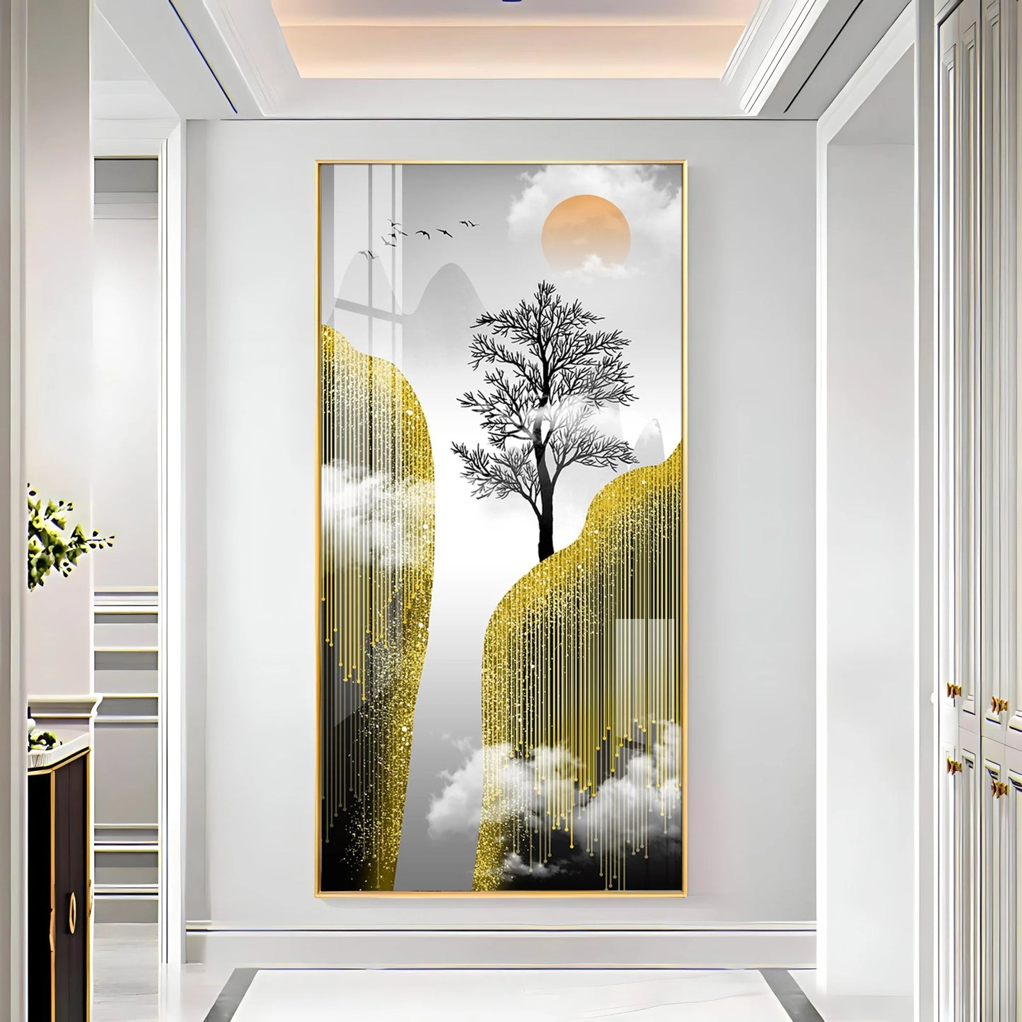 Jungle Scenery Luxury Crystal Wall Art