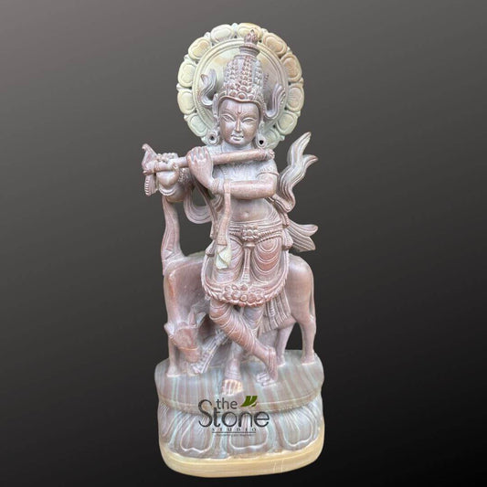 Krishna with Cow Gift Statue 12″