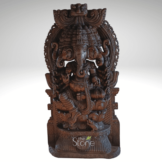 Large Wooden Ganesh Statue 6ft