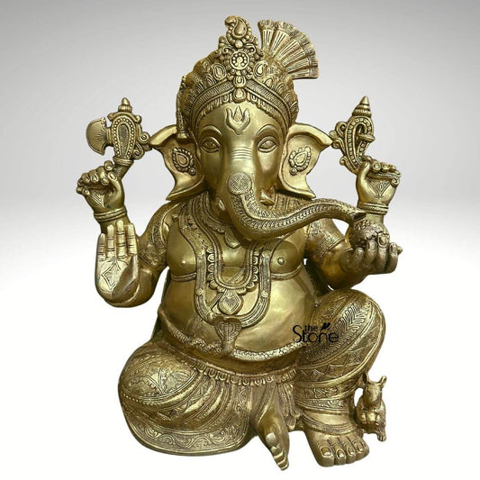 Lord Ganesha Brass Statue 21″