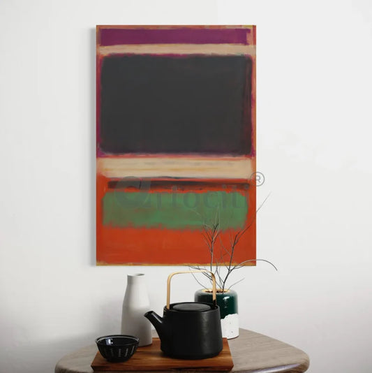 Magenta Black Green Rothko Abstract Canvas Giclee Print
