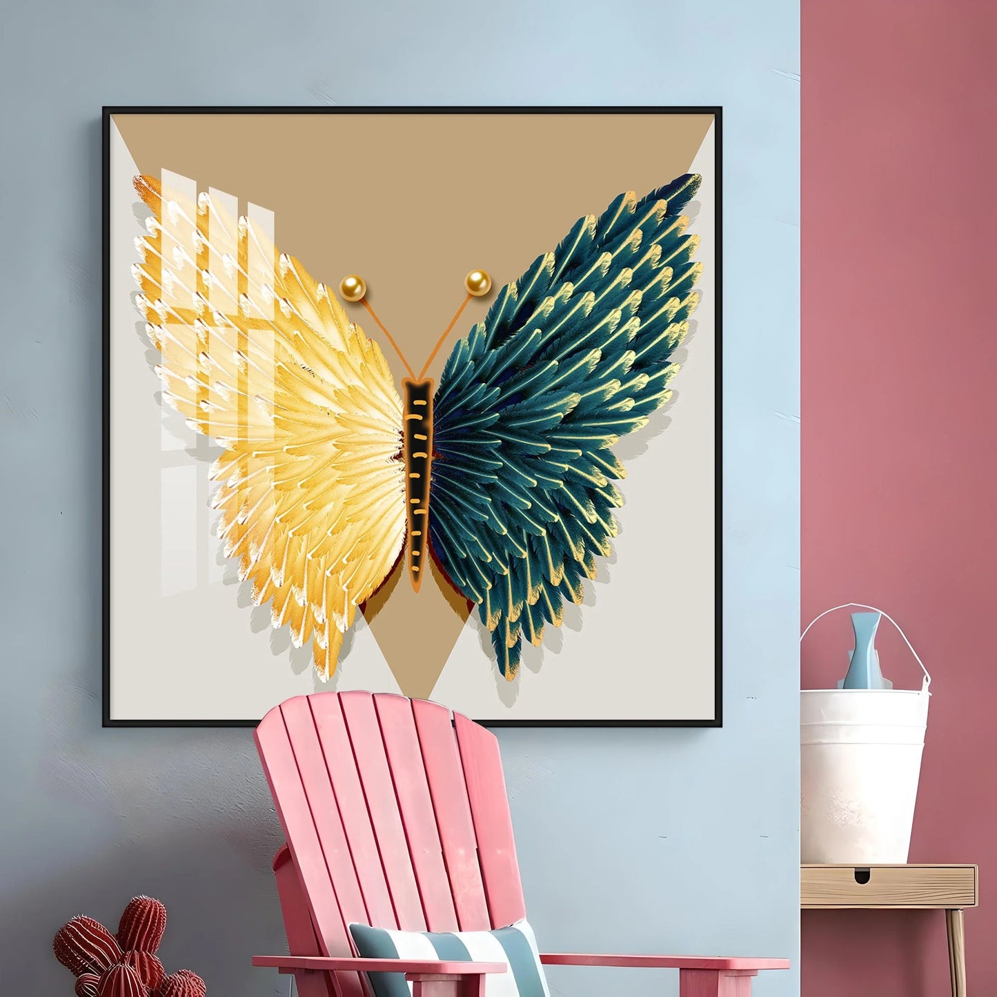 Majestic Monarch Luxury Crystal Square Wall Art