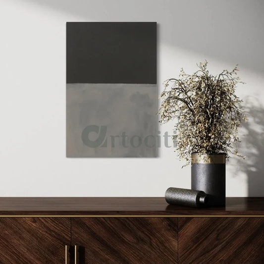 Mark Rothko Brown and Gray Abstract Canvas Print