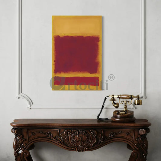 Mark Rothko Inspired Red Yellow Gold Famous Abstract Painting