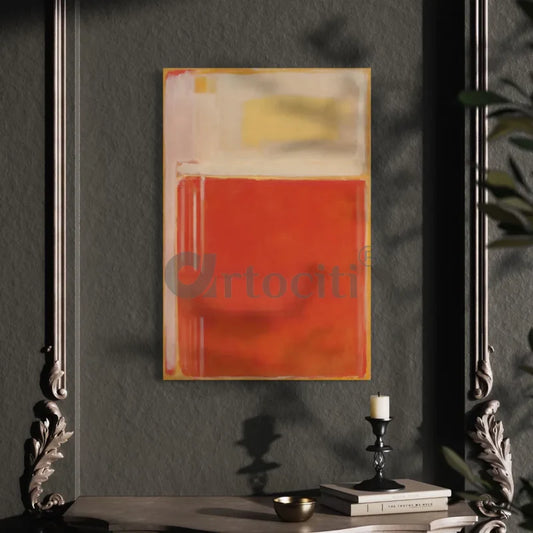 Mark Rothko No. 18 (1949) Canvas Giclee Print in White, Tan, and Orange