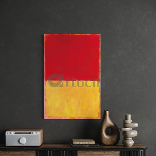 Mark Rothko Red Yellow Abstract Art Canvas Print World Famous Painting