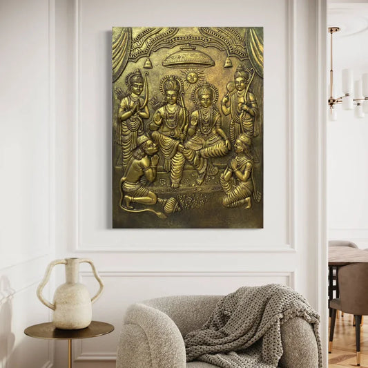 Divine Ram Darbar 3D Relief Mural Wall Art