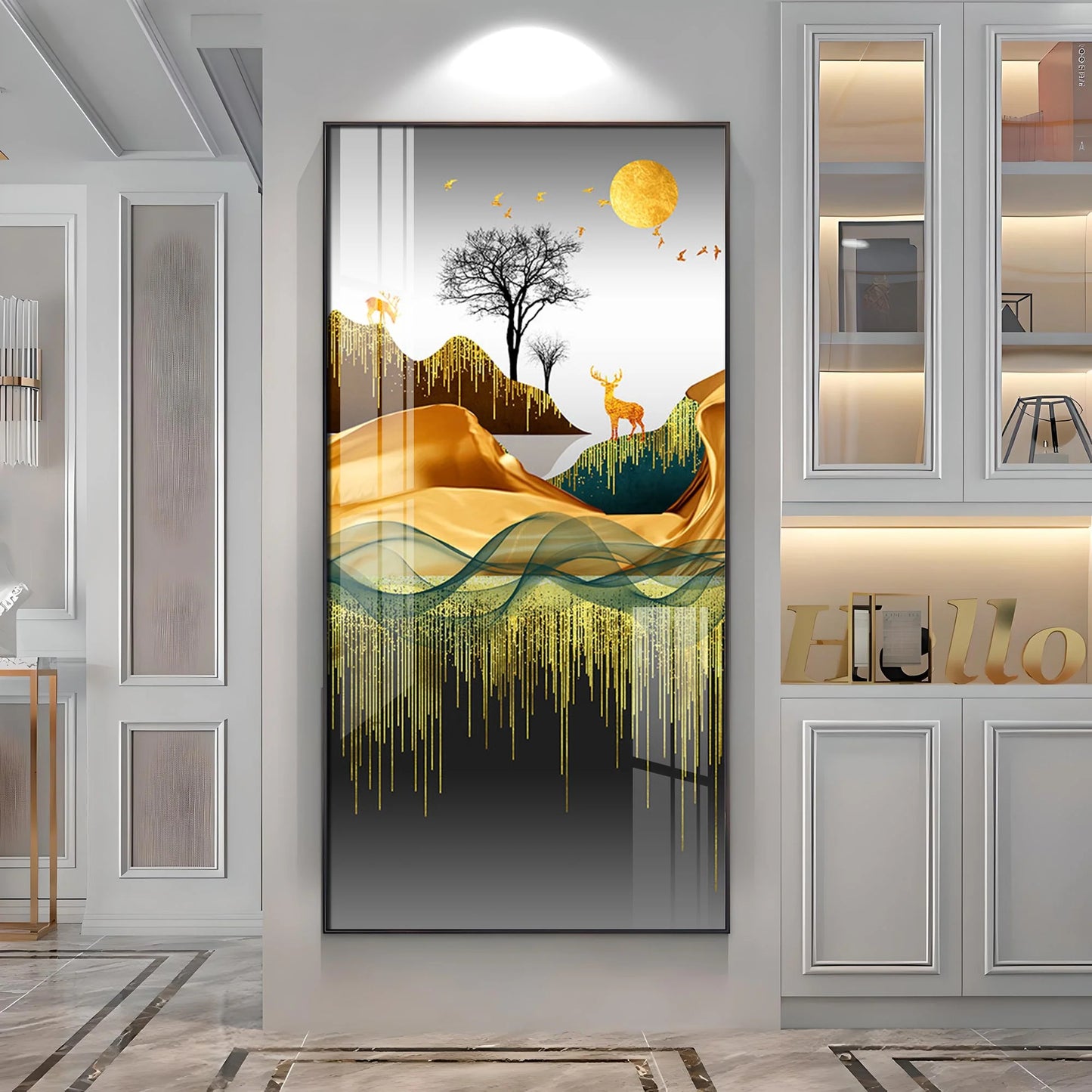 Modern Landscape Luxury Crystal Wall Art