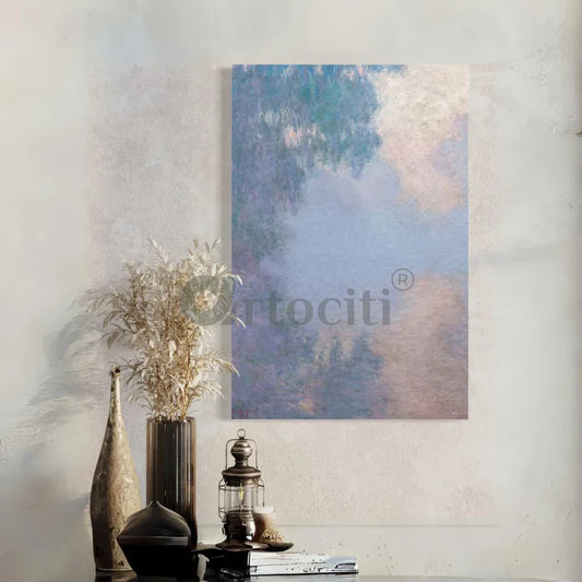 Morning on the Seine Near Giverny by Claude Monet Giclee Print