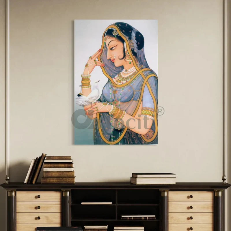 Multicolor Bani Thani Rajasthani Canvas Giclee Print
