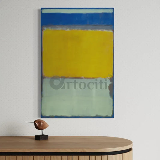 No. 10 Rothko Yellow Blue Green Abstract Art Canvas Print