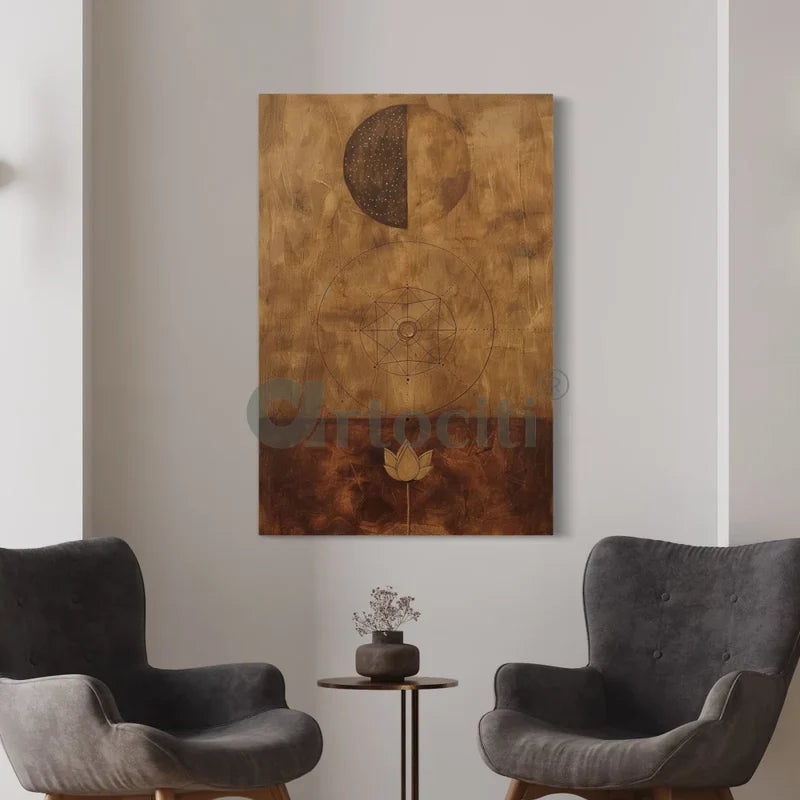Nucleus Orbital Modern Abstract Canvas Print