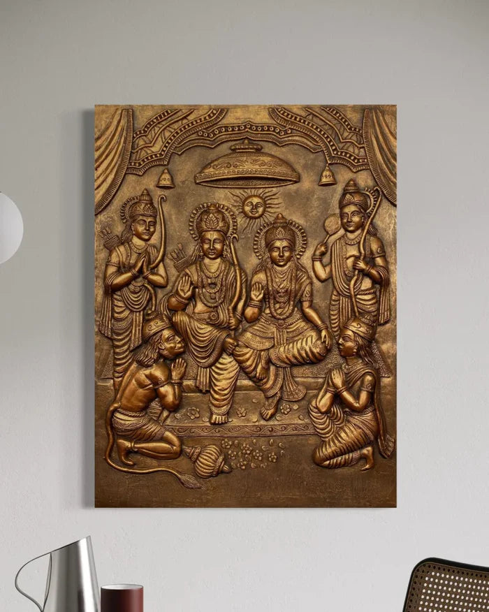 Divine Ram Darbar 3D Relief Mural Wall Art