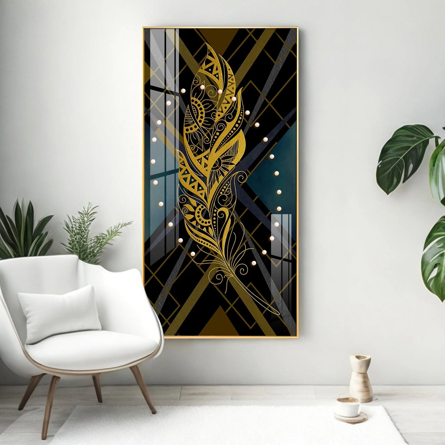 Opulent Fusion Canvas Premium Acrylic Vertical Wall Art
