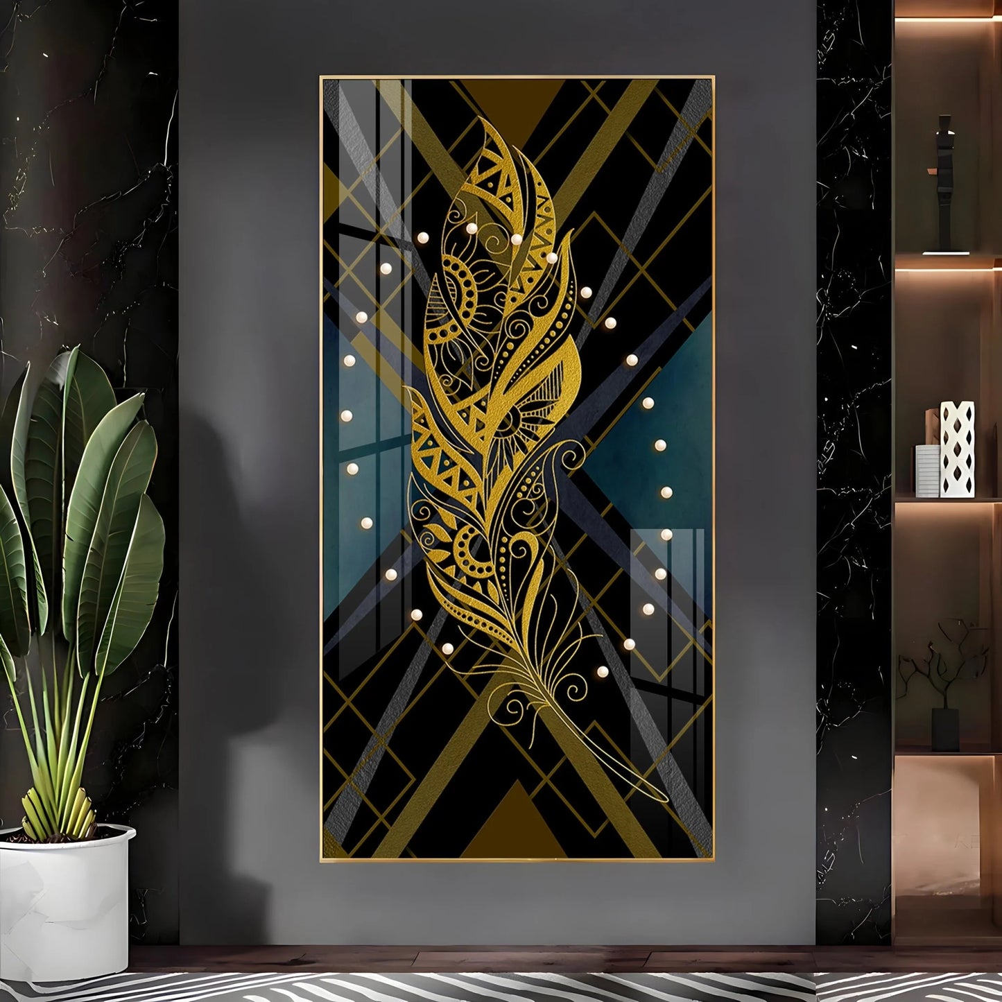 Opulent Fusion Canvas Premium Acrylic Vertical Wall Art