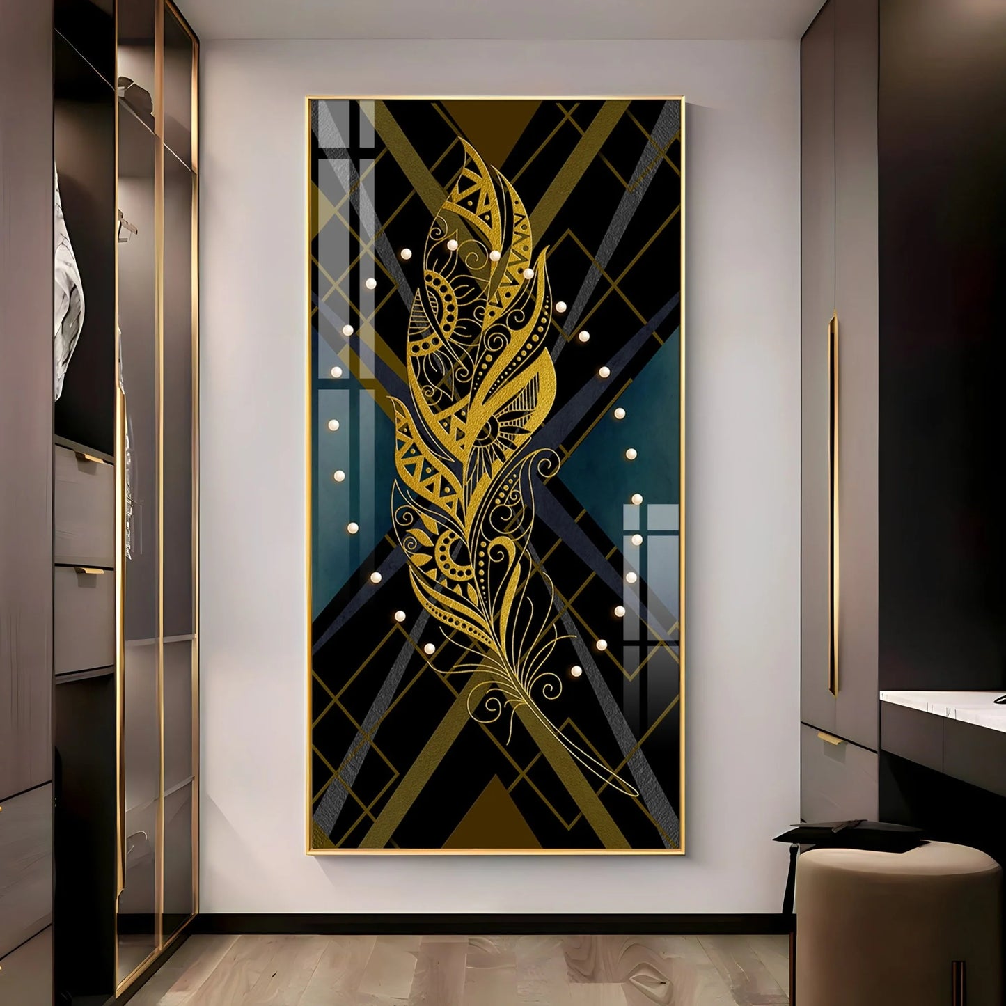 Opulent Fusion Canvas Premium Acrylic Vertical Wall Art