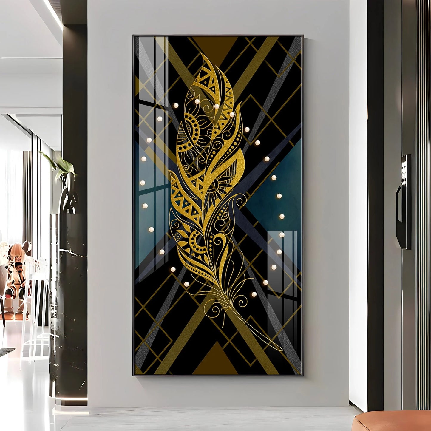 Opulent Fusion Canvas Premium Acrylic Vertical Wall Art