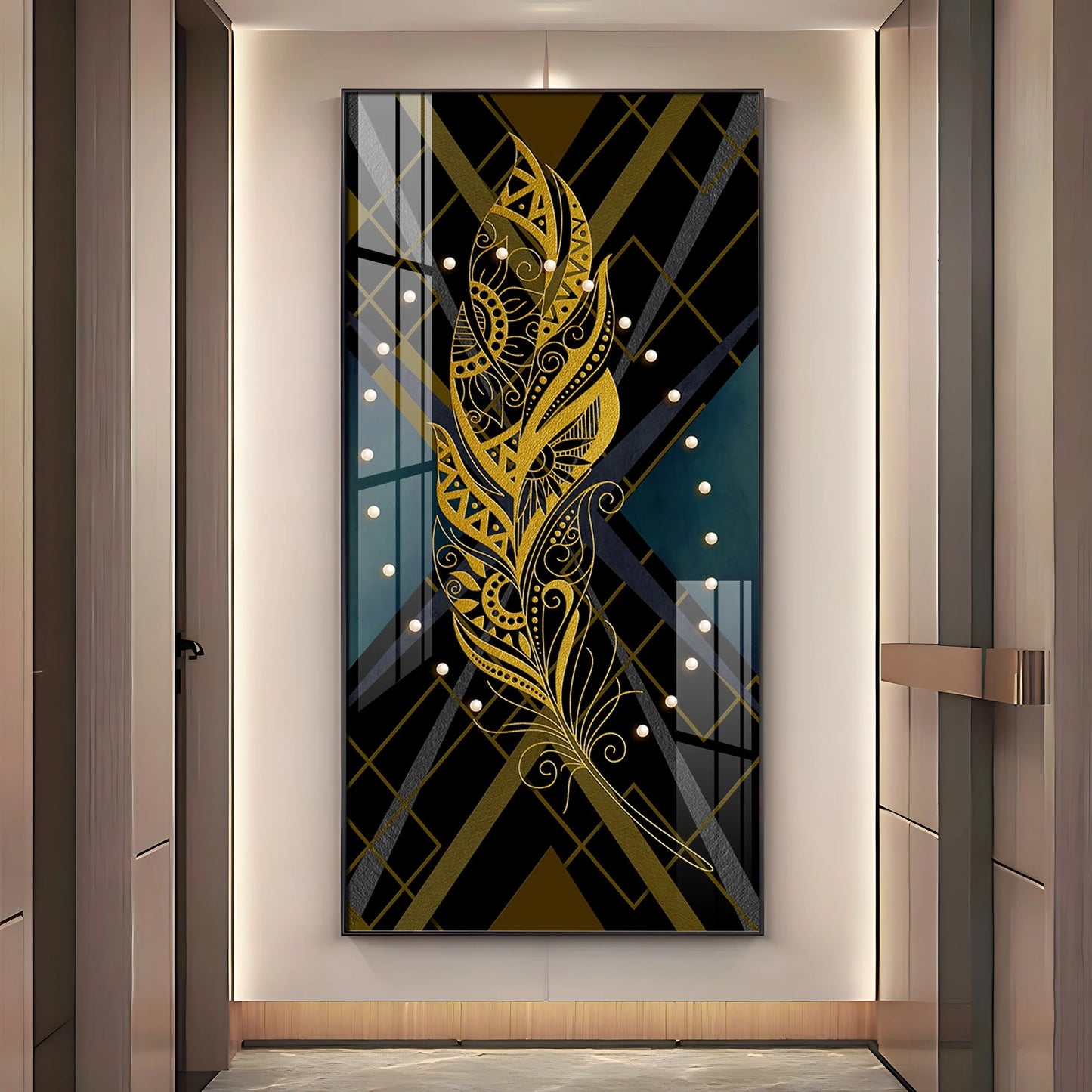 Opulent Fusion Canvas Premium Acrylic Vertical Wall Art