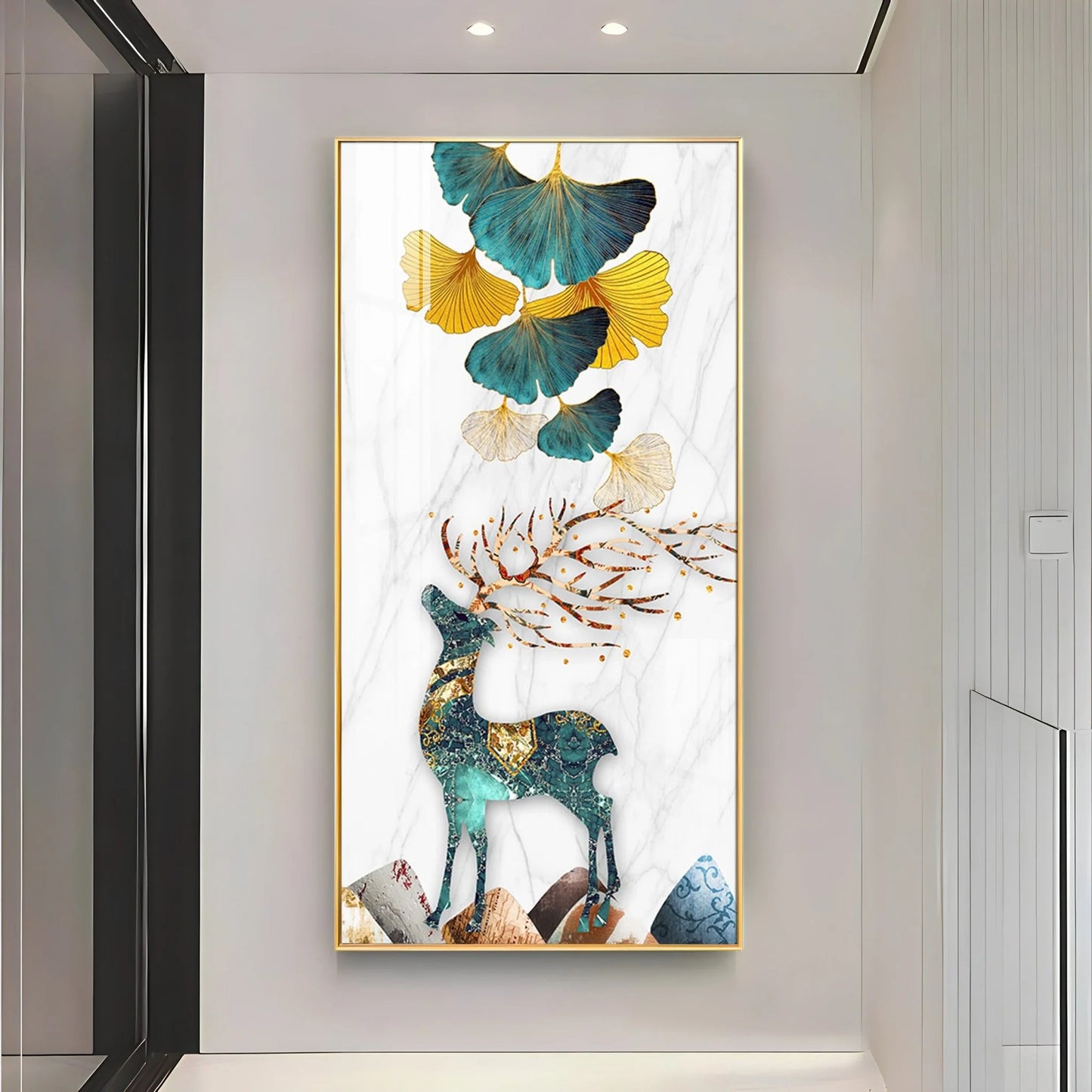 Oranted Deer Luxury Crystal Wall Art