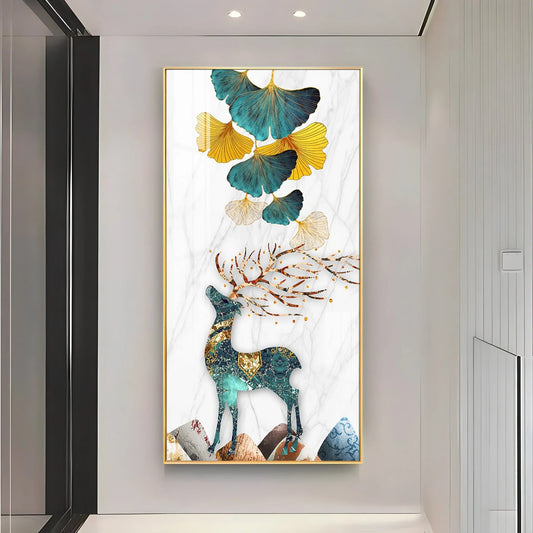 Oranted Deer Luxury Crystal Wall Art