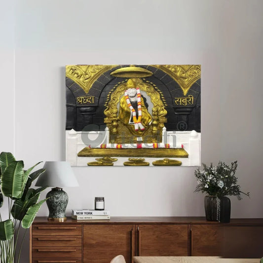 Shirdi Sai Baba Temple 3D Relief Mural Wall Art