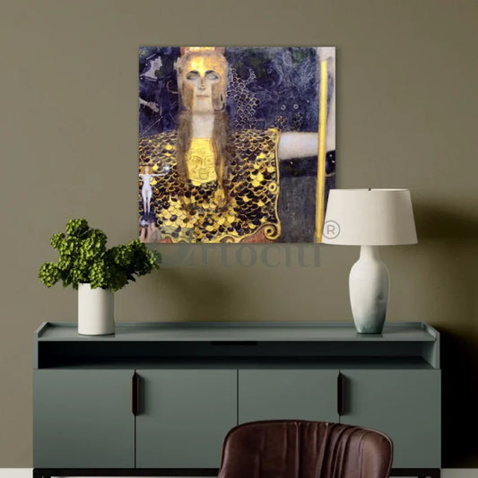 Pallas Athena 1898 Poster by Gustav Klimt World Famous Painting