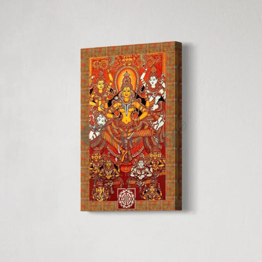 Parashura Maa Prathishta Kerala Mural Bhagavathy Temples Canvas Giclee Print