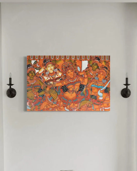 Parvathy Chamayam Kerala Mural Canvas Giclee Print