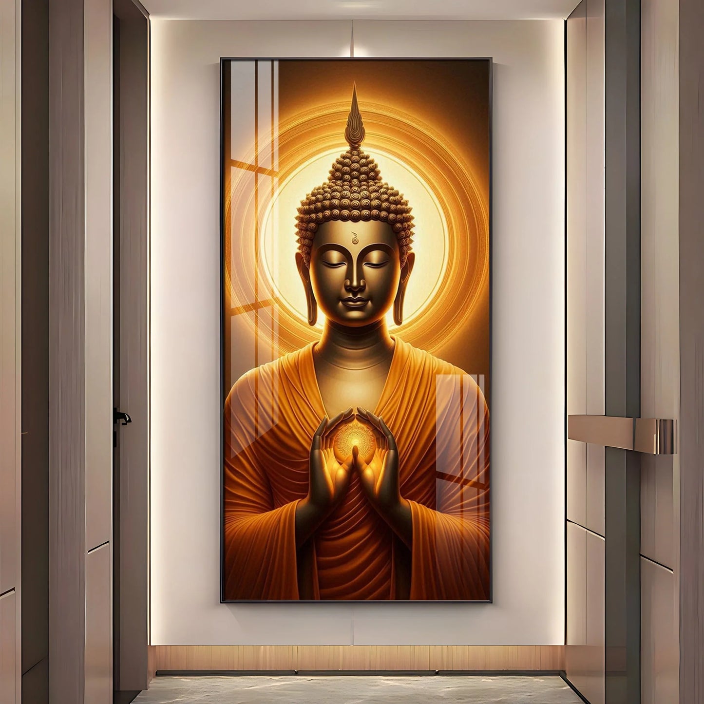 Peaceful Journey Buddha Premium Acrylic Wall Art