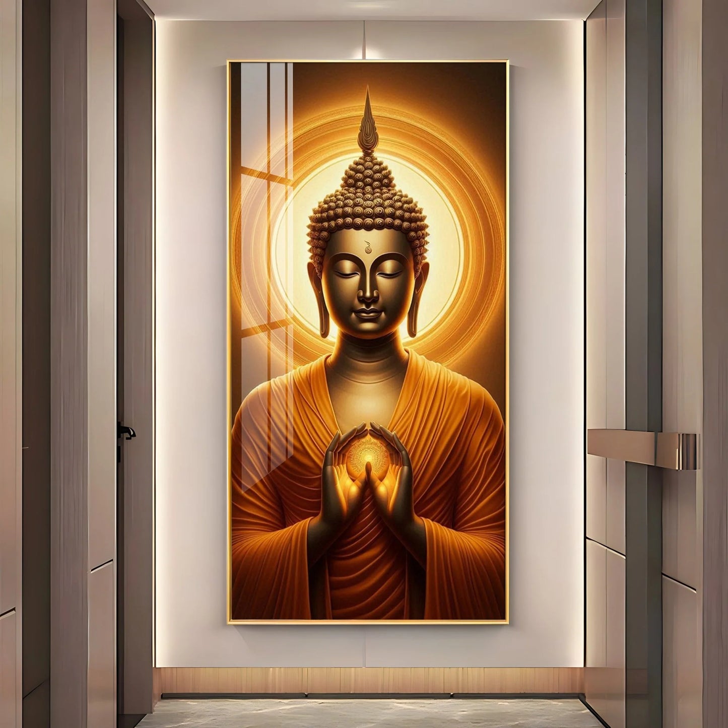 Peaceful Journey Buddha Premium Acrylic Wall Art