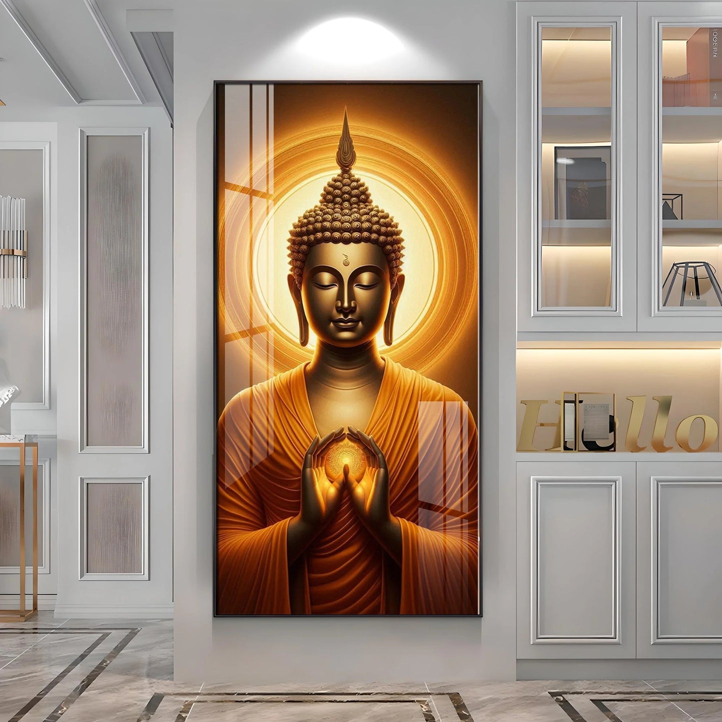 Peaceful Journey Buddha Premium Acrylic Wall Art