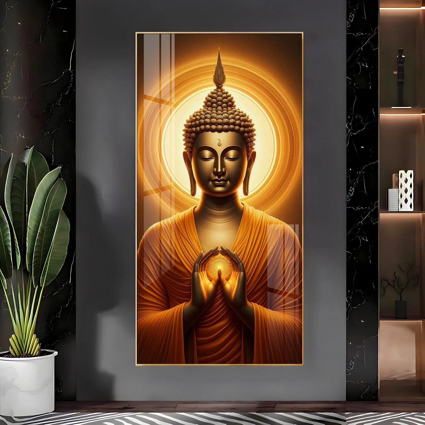 Peaceful Journey Buddha Premium Acrylic Wall Art