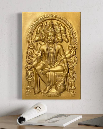 Panchmukhi Hanuman 3D Relief Mural Wall Art in 3 sizes