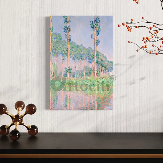 Poplars Pink Effect by Claude Monet Canvas Print