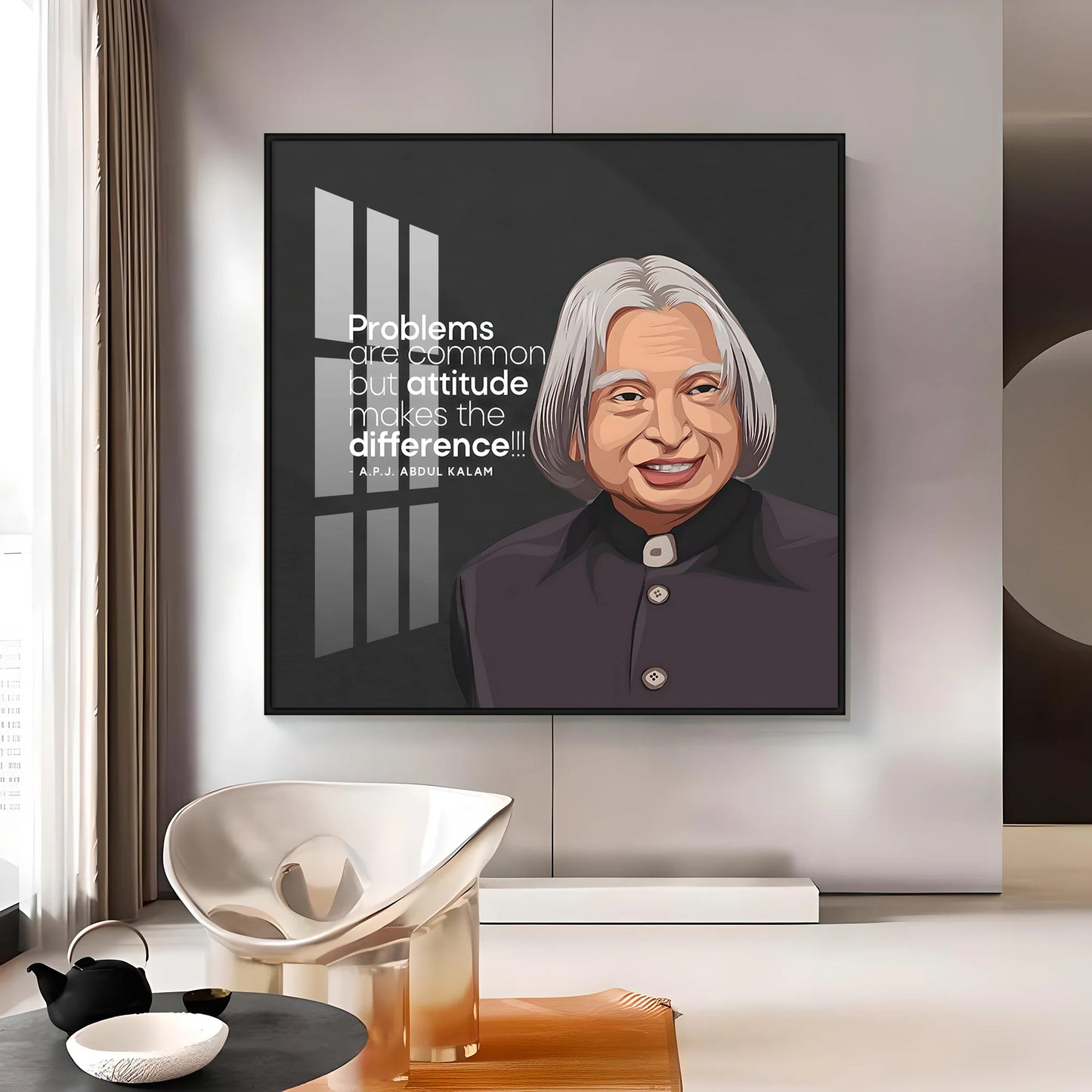 Dr. A.P.J Abdul Kalam Premium Acrylic Square Wall Art