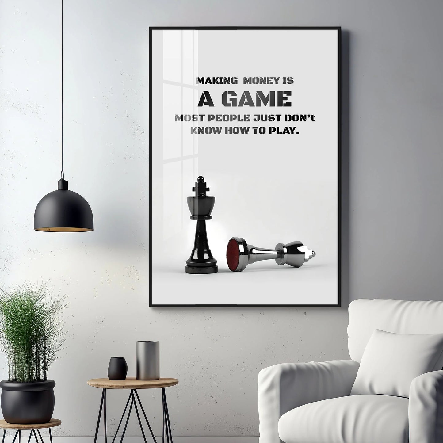 Making Money Is A Game Premium Acrylic Vertical Wall Art