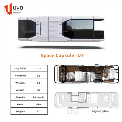 U7 Luxury Movable Space Capsule House with separate balcony