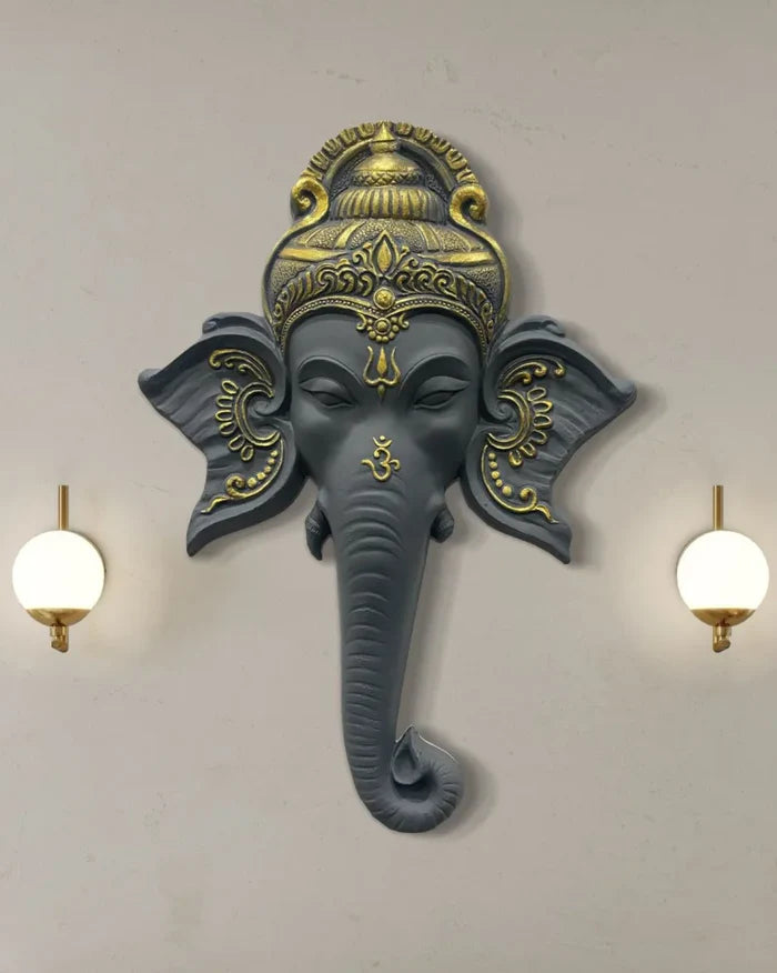 Lord Ganesha Face 3D Wall Art