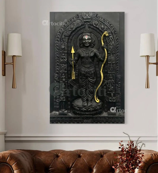 Ram Lalla Ji (Lord Ram) 3D Relief Mural Wall Art | Ram darbar