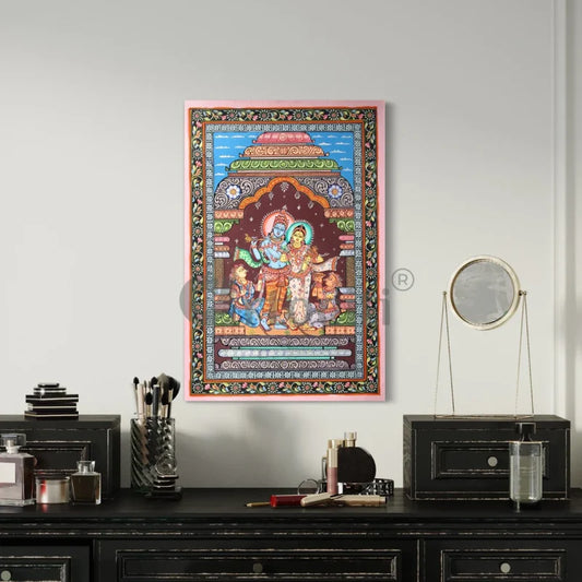 Radha Krishna Orissa Pattachitra Canvas Prints