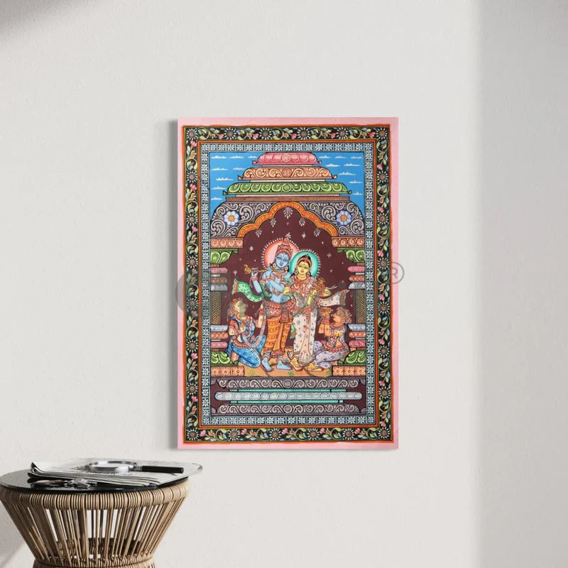 Radha Krishna Orissa Pattachitra Canvas Prints